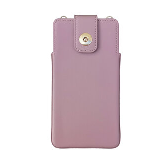 Samsung A13 5G Roze - Schouder Tas met Rits &amp;amp; Koord