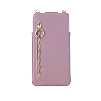 Samsung A13 5G Roze - Schouder Tas met Rits &amp;amp; Koord