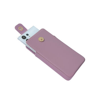 Samsung A13 5G Roze - Schouder Tas met Rits &amp;amp; Koord