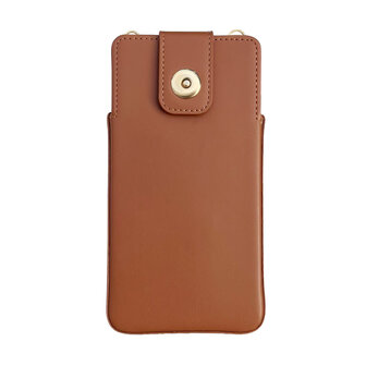 Samsung A13 5G Bruin - Schouder Tas met Rits &amp;amp; Koord