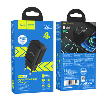 Motorola Moto G62 - 1m Type C &amp;amp; Stekker (N27) - 20W - Zwart