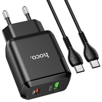 Google Pixel 7A - Type C Kabel &amp;amp; Stekker (N28) - 20W - Zwart