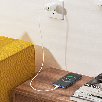 Google Pixel 7A - Type C Kabel &amp;amp; Stekker (N28) - 20W - Zwart