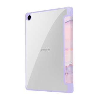 Samsung Tab A9 Plus - Marmer Paars - Smart Cover