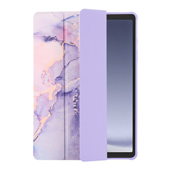 Samsung Tab A9 Plus - Marmer Paars - Smart Cover