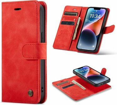 iPhone 14 Crimson Red - 2 in 1 Book Case