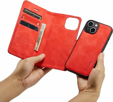 iPhone 14 Crimson Red - 2 in 1 Book Case