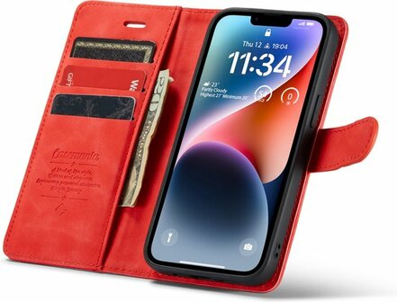 iPhone 14 Crimson Red - 2 in 1 Book Case