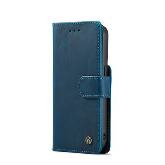 iPhone 15 - Navy Blue - 2 in 1 Lederen MagSafe Case