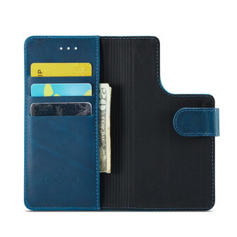 iPhone 15 - Navy Blue - 2 in 1 Lederen MagSafe Case