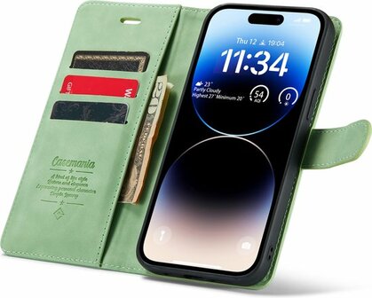 iPhone 14 Pro Pistache Green - 2 in 1 Book Case