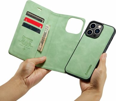 iPhone 14 Pro Pistache Green - 2 in 1 Book Case