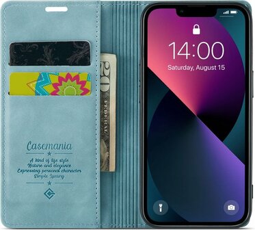 iPhone 13 Mini Aqua Blue - Book Case