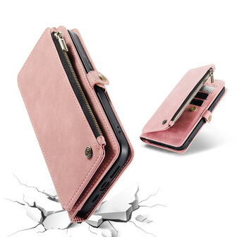iPhone 15 Pale Pink - MagSafe Book Case met Rits
