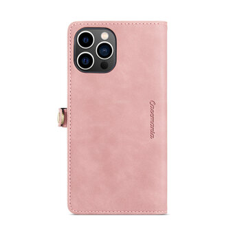 iPhone 15 Pale Pink - MagSafe Book Case met Rits