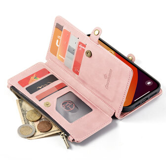 iPhone 15 Pale Pink - MagSafe Book Case met Rits