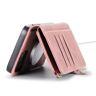 iPhone 15 Pale Pink - MagSafe Book Case met Rits