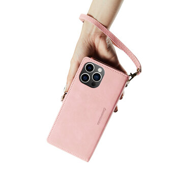 iPhone 15 Pale Pink - MagSafe Book Case met Rits