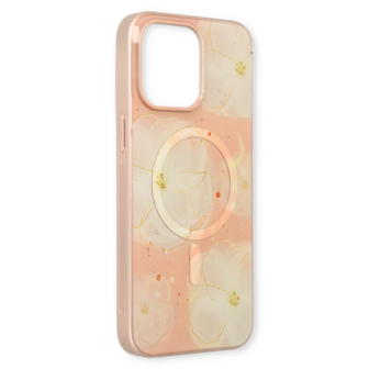 iPhone 15 Roze - MagSafe TPU Marmer