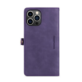 iPhone 15 Deep Purple - MagSafe Book Case met Rits