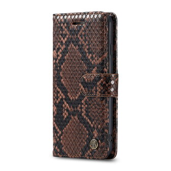 iPhone SE 2022 Bruin - Slangen Book Case