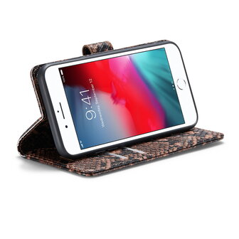 iPhone SE 2022 Bruin - Slangen Book Case
