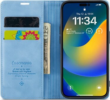 iPhone 14 Pro Sky Blue - Book Case