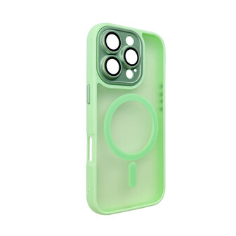 iPhone 16 Pro - Groen - Matte Armor met Cam Bescherming - Geschikt voor MagSafe