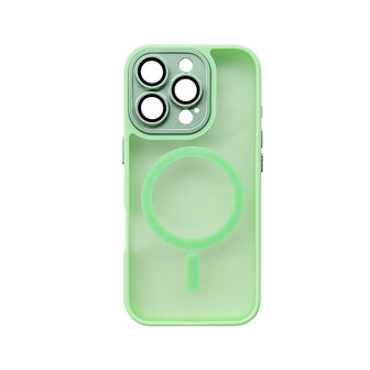 iPhone 16 Pro - Groen - Matte Armor met Cam Bescherming - Geschikt voor MagSafe