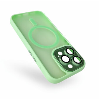 iPhone 16 Pro - Groen - Matte Armor met Cam Bescherming - Geschikt voor MagSafe