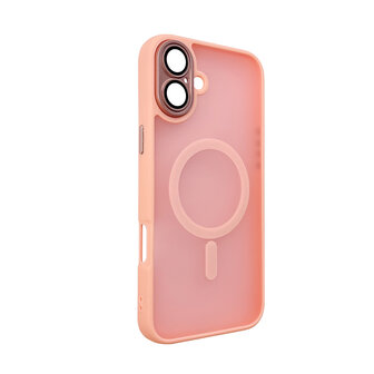 iPhone 16 Plus - Matte MagSafe Armor Back Cover - Roze