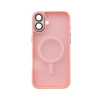 iPhone 16 Plus - Matte MagSafe Armor Back Cover - Roze