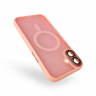 iPhone 16 Plus - Matte MagSafe Armor Back Cover - Roze