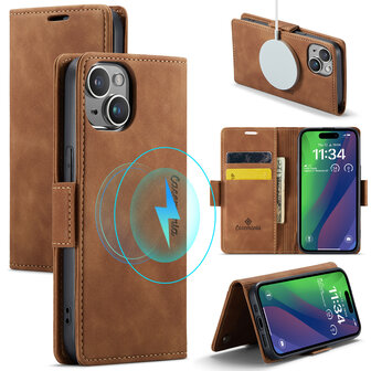 iPhone 15 Sienna Brown - MagSafe Book Case
