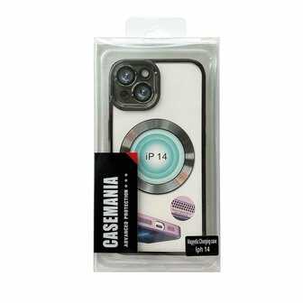 iPhone 14 Zwart - TPU Back Cover Geschikt voor Magsafe