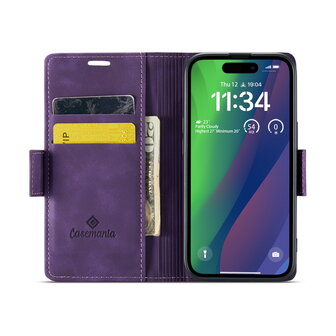 iPhone 15 Plus Deep Purple - MagSafe Book Case