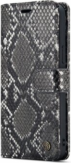 iPhone 13 Pro Max Zwart - 2 in 1 Slangen Book Case