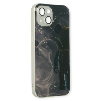 iPhone 14 Zwart - MagSafe TPU Marmer