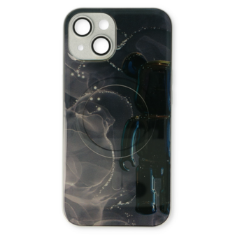 iPhone 14 Zwart - MagSafe TPU Marmer