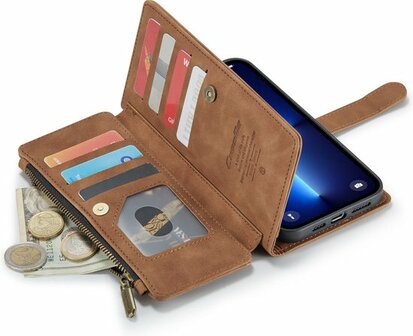 iPhone 13 Pro Max Sienna Brown - Book Case met Rits