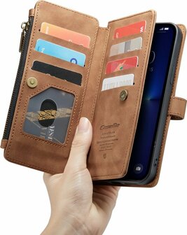 iPhone 13 Pro Max Sienna Brown - Book Case met Rits