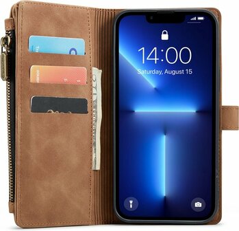 iPhone 13 Pro Max Sienna Brown - Book Case met Rits