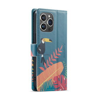iPhone 14 Pro met Tropica Print - Book Case