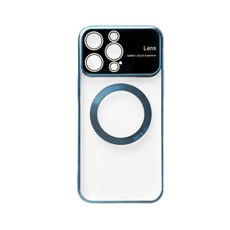 iPhone 15 Blauw - MagSafe TPU Back Cover - Camera Protector