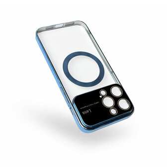 iPhone 15 Blauw - MagSafe TPU Back Cover - Camera Protector