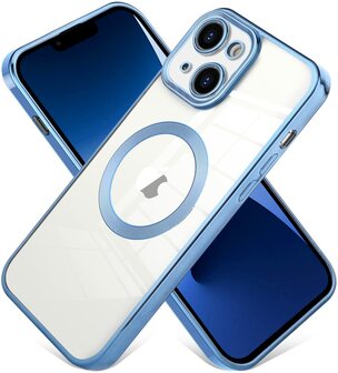 iPhone 15 Blauw - TPU Back Cover - Geschikt voor Magsafe