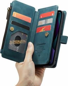 iPhone 13 Mini Emerald Green - Book Case met Rits