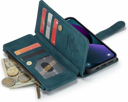 iPhone 13 Mini Emerald Green - Book Case met Rits
