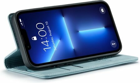 iPhone 13 Pro Max Aqua Blue - Book Case