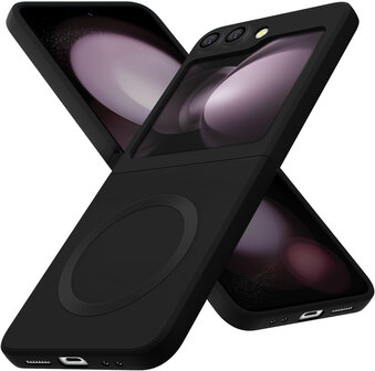 Samsung Z Flip 6 - Zwart - TPU Back Cover - Geschikt voor Magsafe